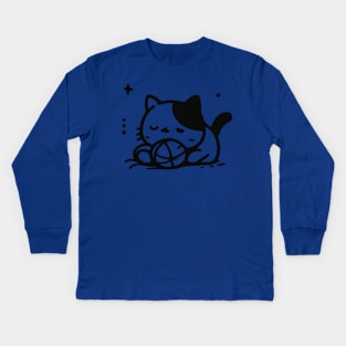 Sleeping Cat  Kids Long Sleeve T-Shirt